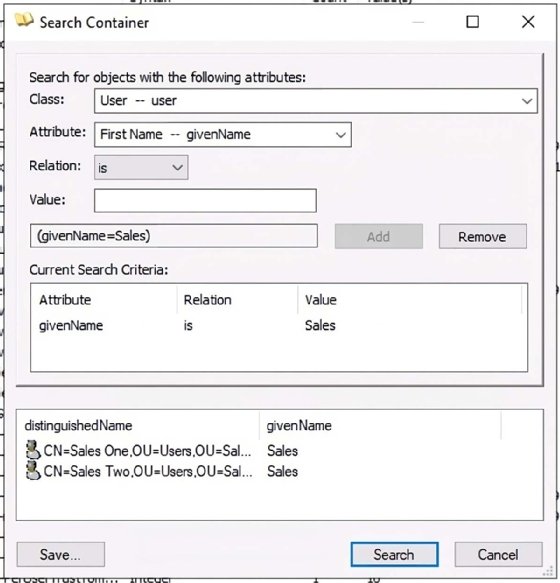 Active Directory name search