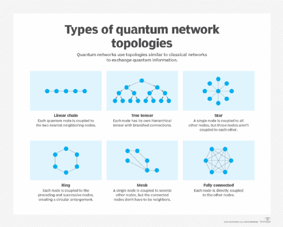 Types of quantum network topologies